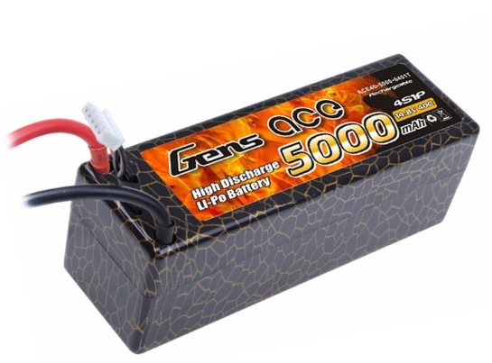 Battery LiPo Gens Ace 5000mAh 14.8v 40C Hardcase LiPo (Roar Legal)  (deans plug)