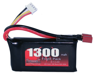 Battery LiPo Redback Lipo Battery 11.1V 1300MAH 25C, Flight