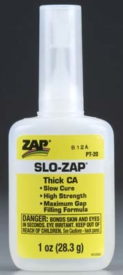 Glue CA Pacer Adhesive, SLO-ZAP CA- 1oz (Yellow)