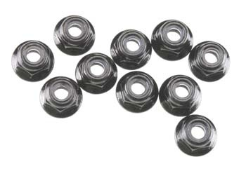 Parts Axial M4 Nylon Lock Nut (Black) 10PCS