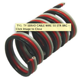 Servo Acc TY Servo Cable Wire 50 Str Brg