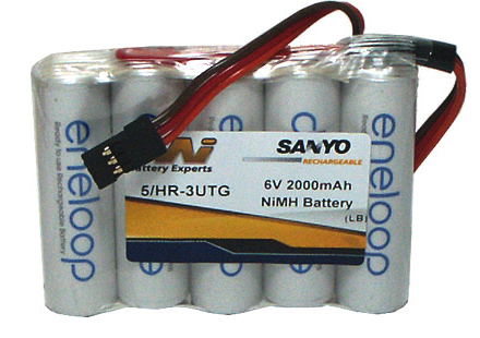 Battery NiMh MI Rx Battery Eneloop 2000mA 6V Flat JR Con