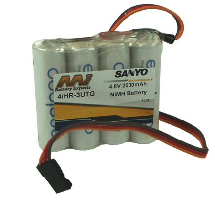 Battery NiMh MI Rx Battery Eneloop 2000mA 4.8V Flat JR