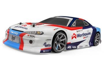 Cars Elect RTR HPI  1/10 RS4 Sport 3 Drift Team Worthouse Nissan S15 includes Battery & Charger.