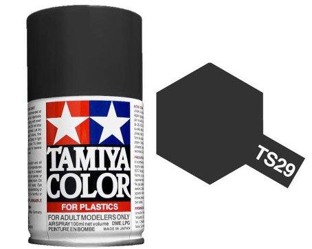 Paint Tamiya Color Spray for Plastics TS-29 Semi Gloss Black. 100ml Spray Can