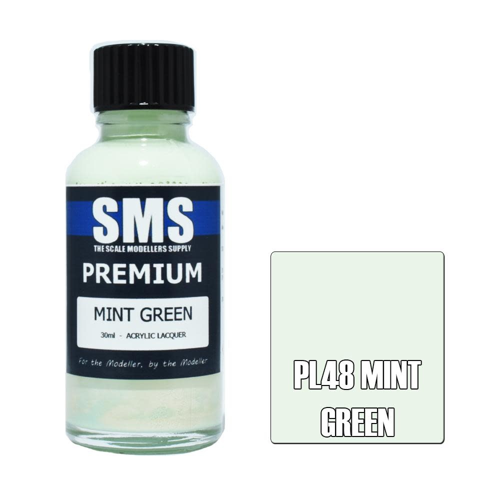 Paint SMS Premium Acrylic Lacquer MINT GREEN RAL6019 30ml