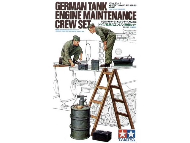 Plastic Kits Tamiya German Tank Engine Maintenance Crew Set 1:35 Scale