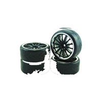 Wheels VISION RC  1/10 Drift 14-Spoke Tire Set 4