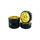 Wheels VISION 1/10 Drift Gold 10-Spoke Tire Set