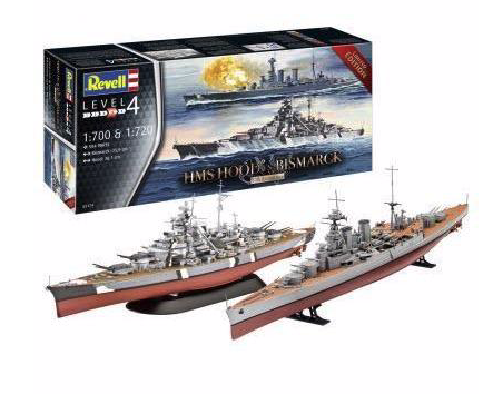 Plastic Kits REVELL  HMS Hood VS. Bismarck - 80th Anniversary - 1:700 Scale