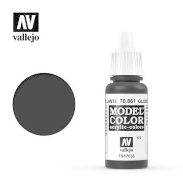 Plastic Kits VALLEJO Model Colour Glossy Black 17 ml Acrylic Paint