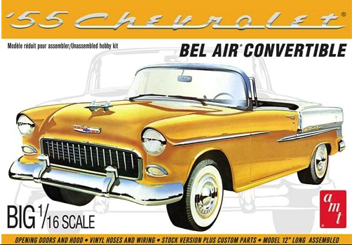 Plastic Kits AMT (p) 1:16 Scale - 1955 Chevy Bel Air Convertible