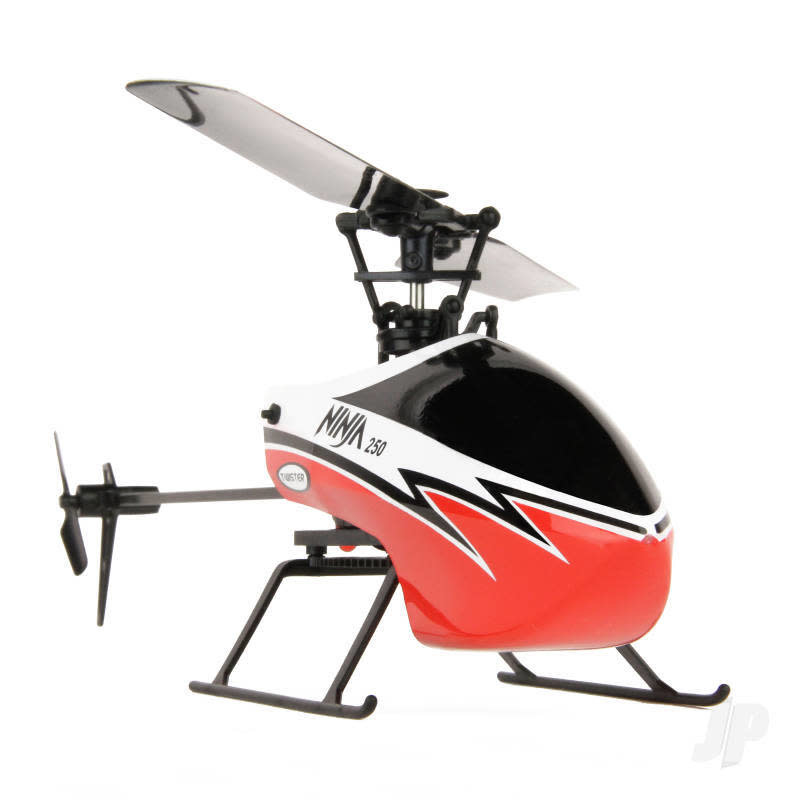 Heli Elect Twister Ninja 250 Red Flybarless Helicopter 6 Axis Stabilization & Altitude Hold