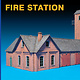 Plastic Kits Miniart 1/72 Fire Station Plastic Model Kit
