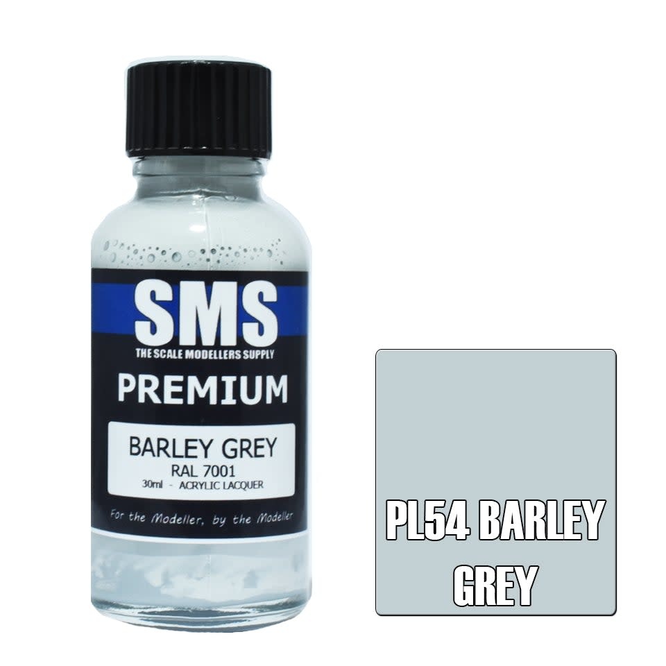 Paint SMS Premium Acrylic Lacquer BARLEY GREY RAL7001 30ml