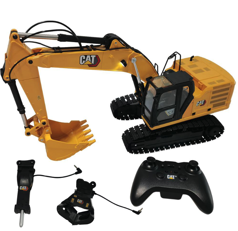 Cars Elect RTR DIECAST MASTERS Cat RC 320 Excavator With Grapple & Hammer -  1:16 Scale