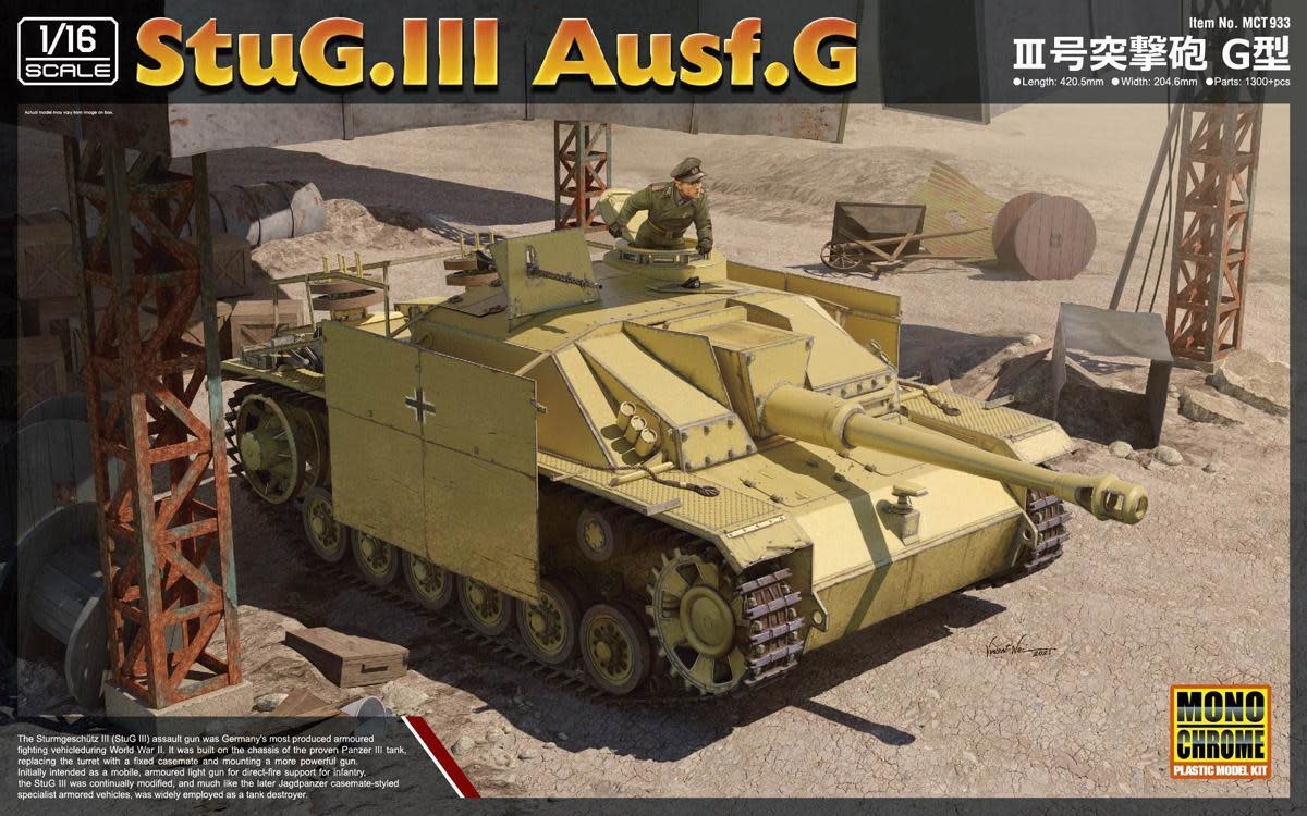 Plastic Kits MONOCHROME (R) 1/16 Scale - Stug.III Ausf.G May 1943 Production Mit Schurzen Plastic Model Kit
