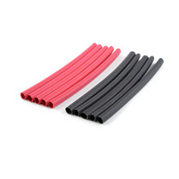 General 4mm PE Heat Shrink Red & Black-10cm long, 5sets/bag