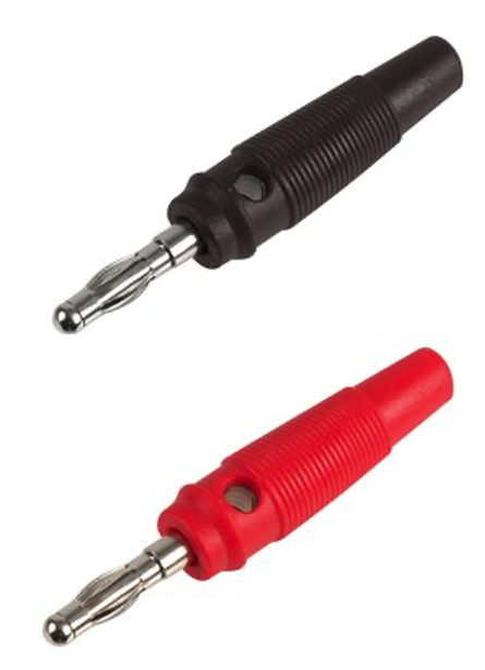 General Banana Connectors 16A 4mm Plug, Black + Red (1set)
