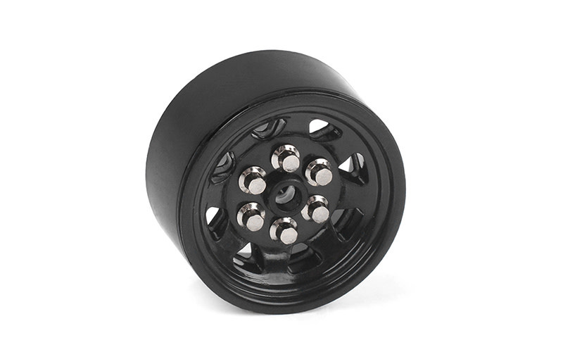 Wheels OEM Plastic 0.7" Beadlock Wheels (Black) (4) suit 1/24 Rock Crawler