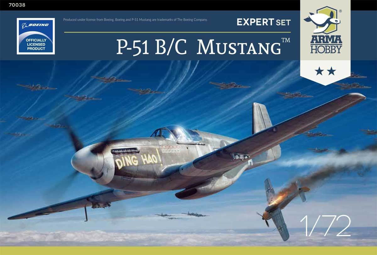 Plastic Kits ARMA HOBBY  1/72 P-51 B/C Mustang Expert Set *Aus Decals*