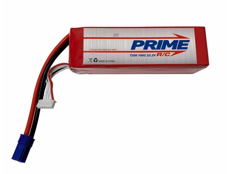 Battery LiPo PRIME RC 7200mAh 6S 22.2v 100C LiPo Battery Soft Pack with EC5 Connector