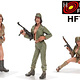 Plastic Kits AFV CLUB  1/35 Scale - Military Girls Pin-Up 3 Figures Plastic Model Kit