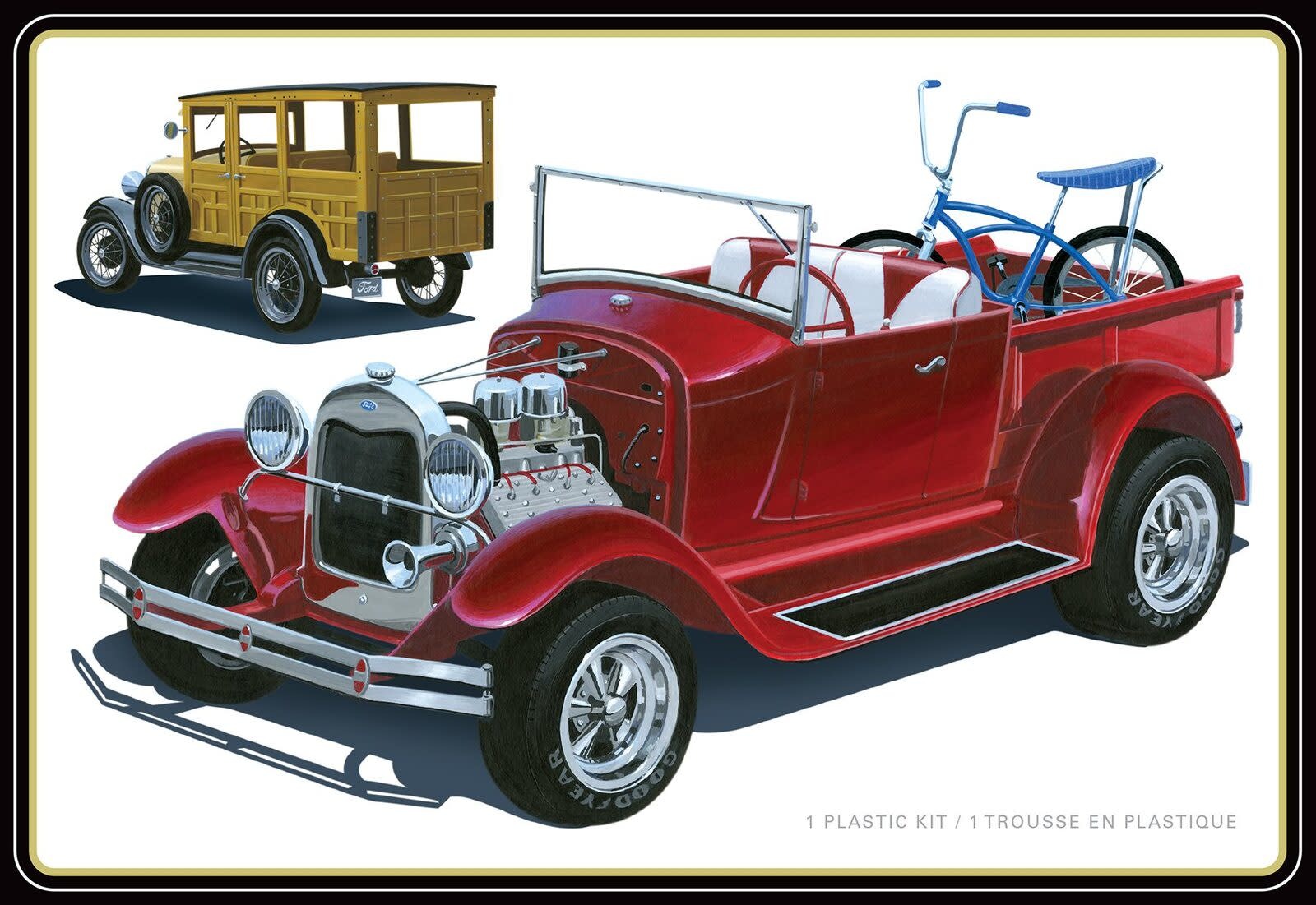 Plastic Kits AMT  1/25 Scale - 1929 Ford Woody Pickup Plastic Model Kit