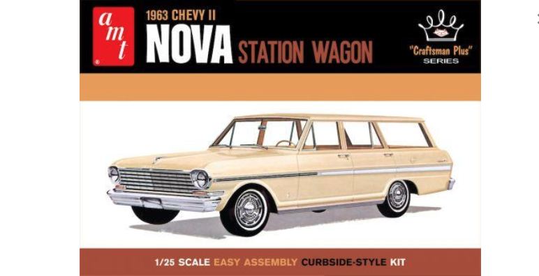 Plastic Kits AMT  1:25 Scale - 1963 Chevy II Nova Station Wagon