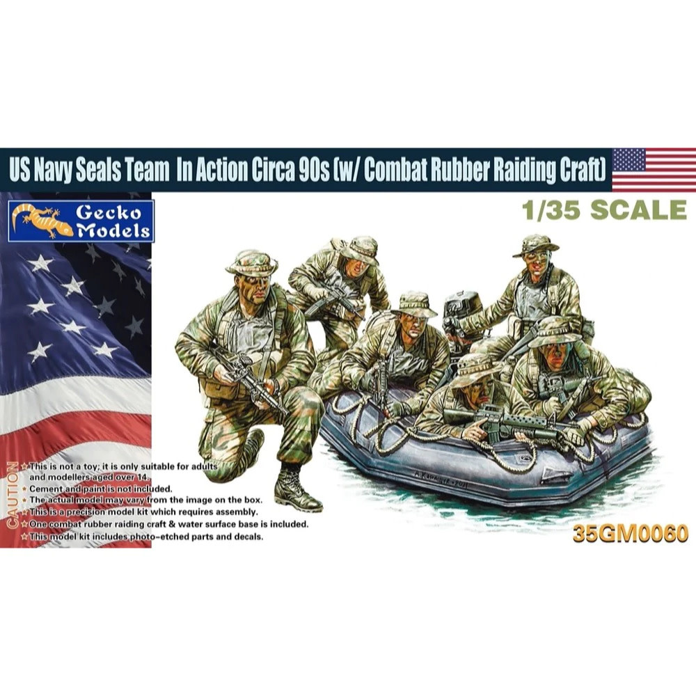 Plastic Kits GECKO   1/35 Scale -US Navy Seals Team In Action Plastic Model Kit