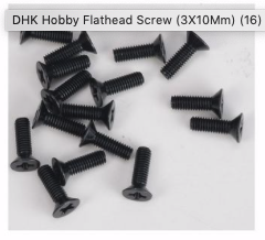 Parts DHK HOBBY Flathead Screw (3X10mm) (16) suit Zombie MT