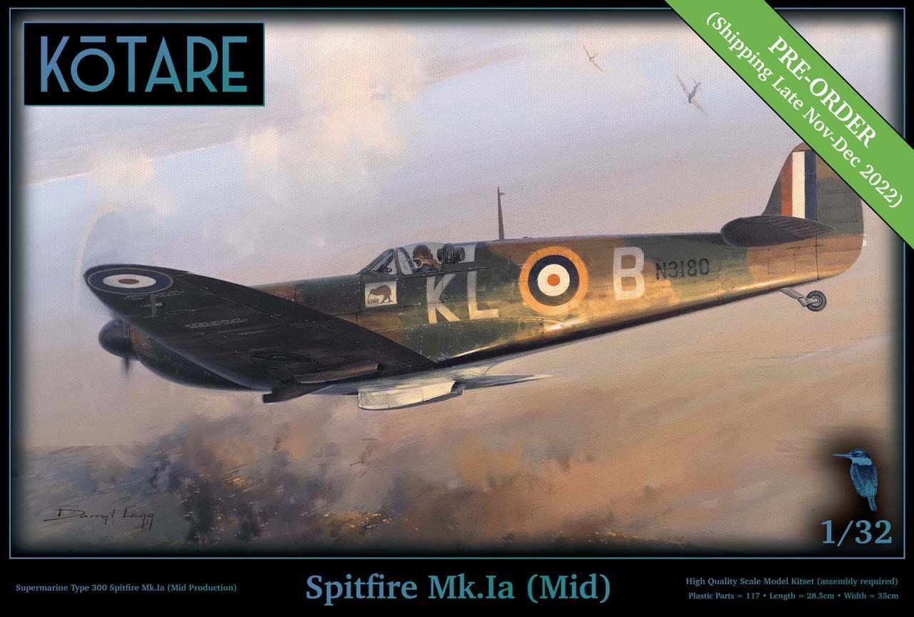 Plastic Kits KOTARE  1/32 Scale - Spitfire MK.IA (Mid)