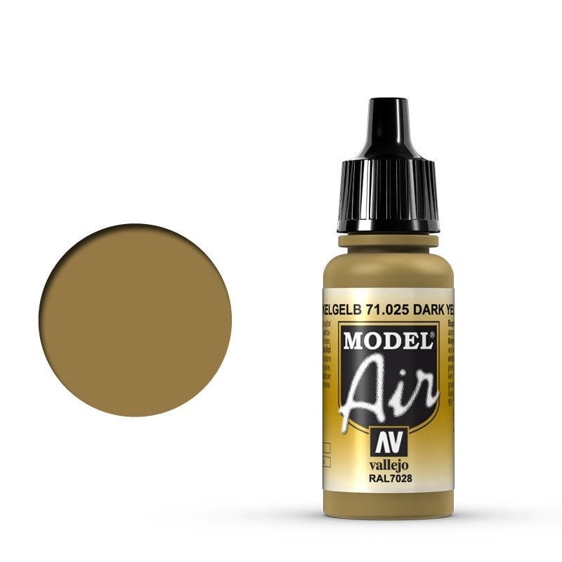 Plastic Kits VALLEJO  Model Air Dark Yellow 17 ml Acrylic Airbrush Paint