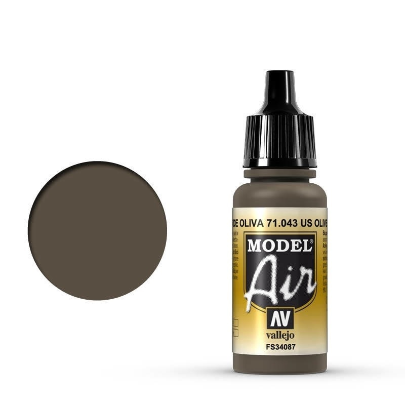 Plastic Kits VALLEJO  Model Air US Olive Drab 17 ml Acrylic Airbrush Paint