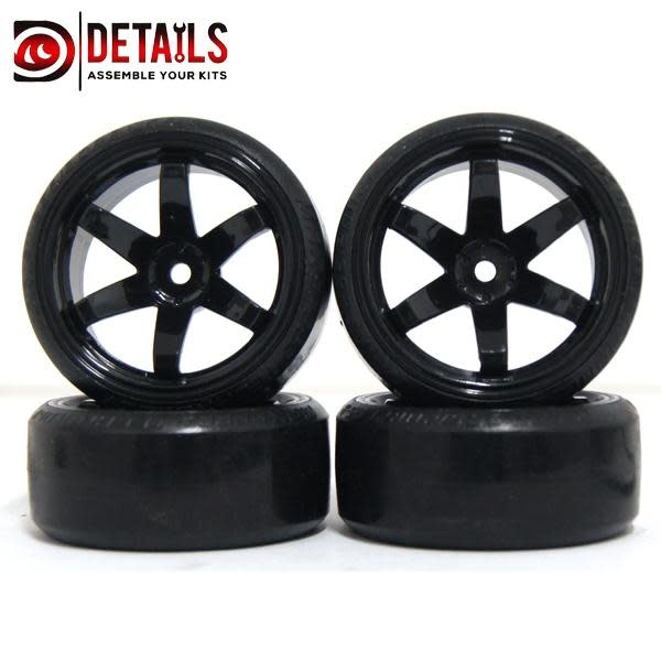 Parts Hobby Details Drift Tyres Set 61x26mm Black 1/10