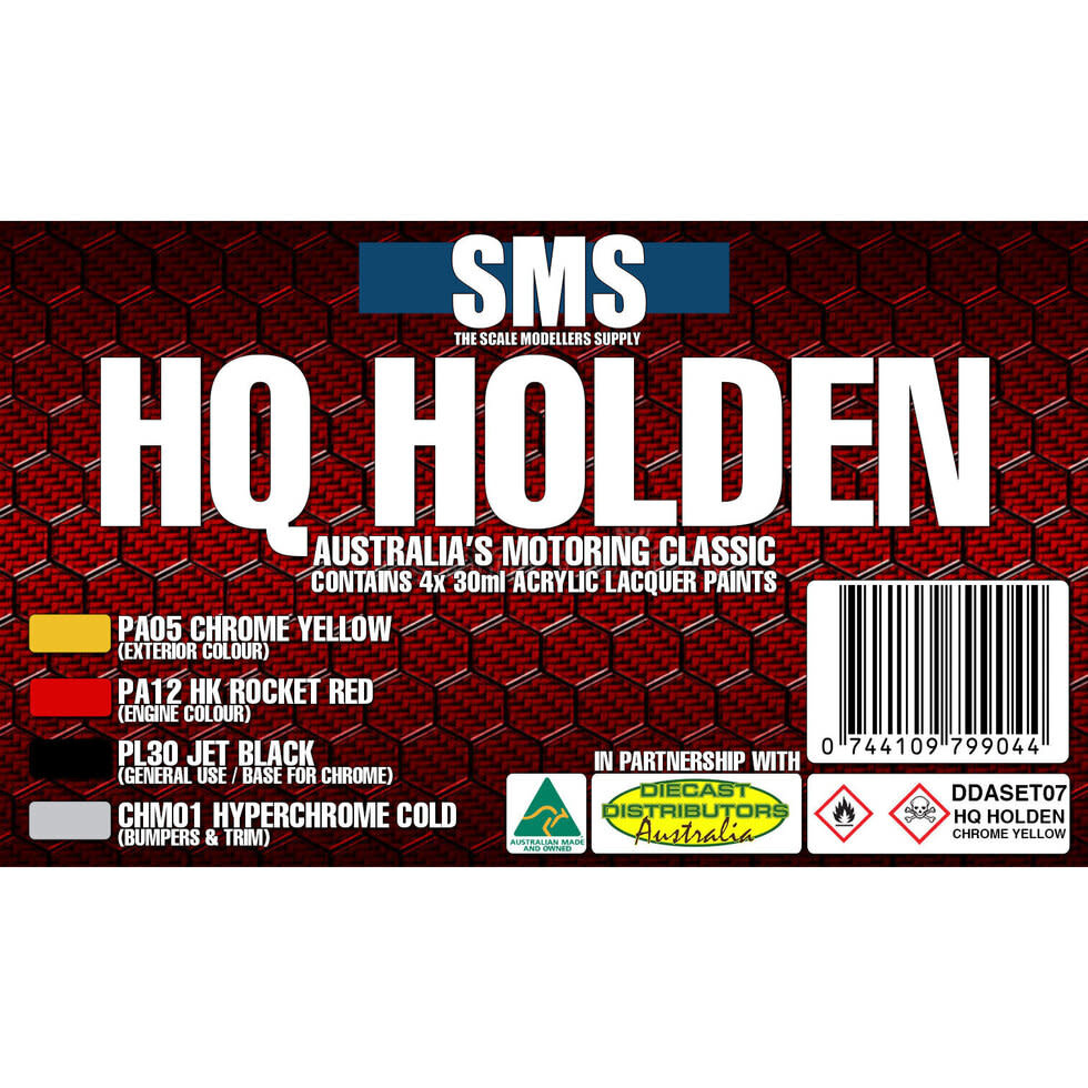 Paint SMS HQ Holden Colour Set #7 Chrome Yellow