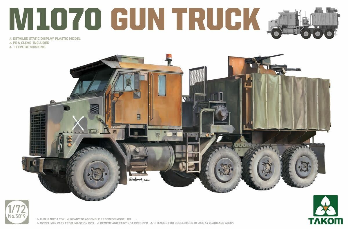 Plastic Kits TAKOM  1/72 Scale - M1070 Gun Truck Plastic Model Kit