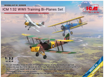 Plastic Kits ICM  1:32 Scale - WWII Training BI-Planes Set