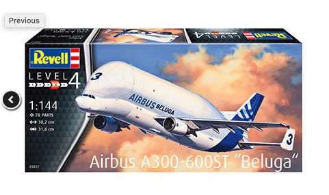 Plastic Kits REVELL  Airbus A300-600ST "Beluga" - 1/144 Scale