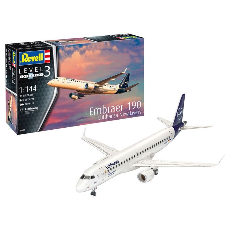 Plastic Kits REVELL  Embaer 190 Lufthansa New Livery - 1/144 Scale