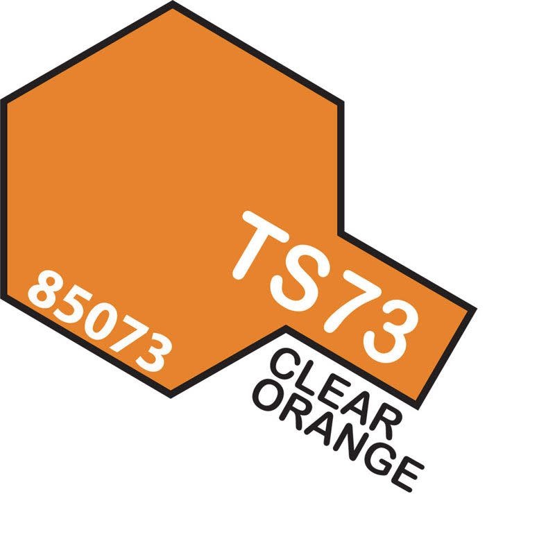 Paint Tamiya Color Spray for Plastics TS-73 Clear Orange. 100ml Spray Can