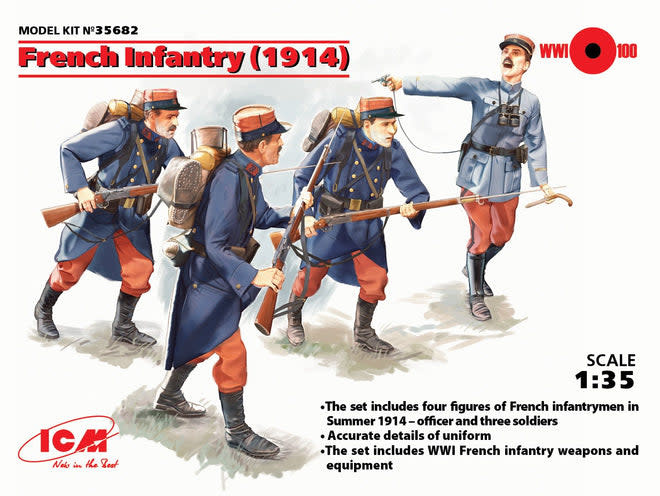 Plastic Kits ICM  1:35 Scale - French Infantry (1914) (4)