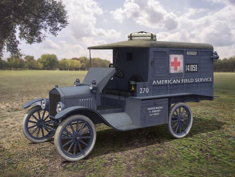 Plastic Kits ICM  1:35 Scale - Model T 1917 Ambulance (Early)