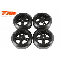 Wheels TEAM MAGIC E4D Mounted Drift Tyre 45 Degree Black