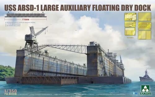 Plastic Kits TAKOM  1/350 Scale - USS ABSD-1 Large Auxiliary Floating Dry Dock Plastic Model Kit