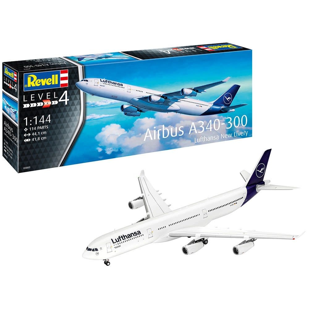 Plastic Kits REVELL  A340-300 "Lufthansa" New Livery - 1/144 Scale