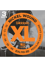 D'addario 3-Sets EXL110 Electric 10-46 Regular