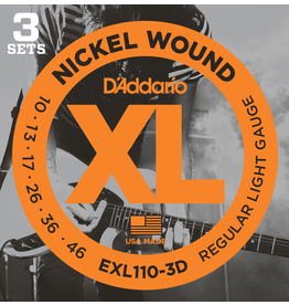 D'addario 3-Sets EXL110 Electric 10-46 Regular