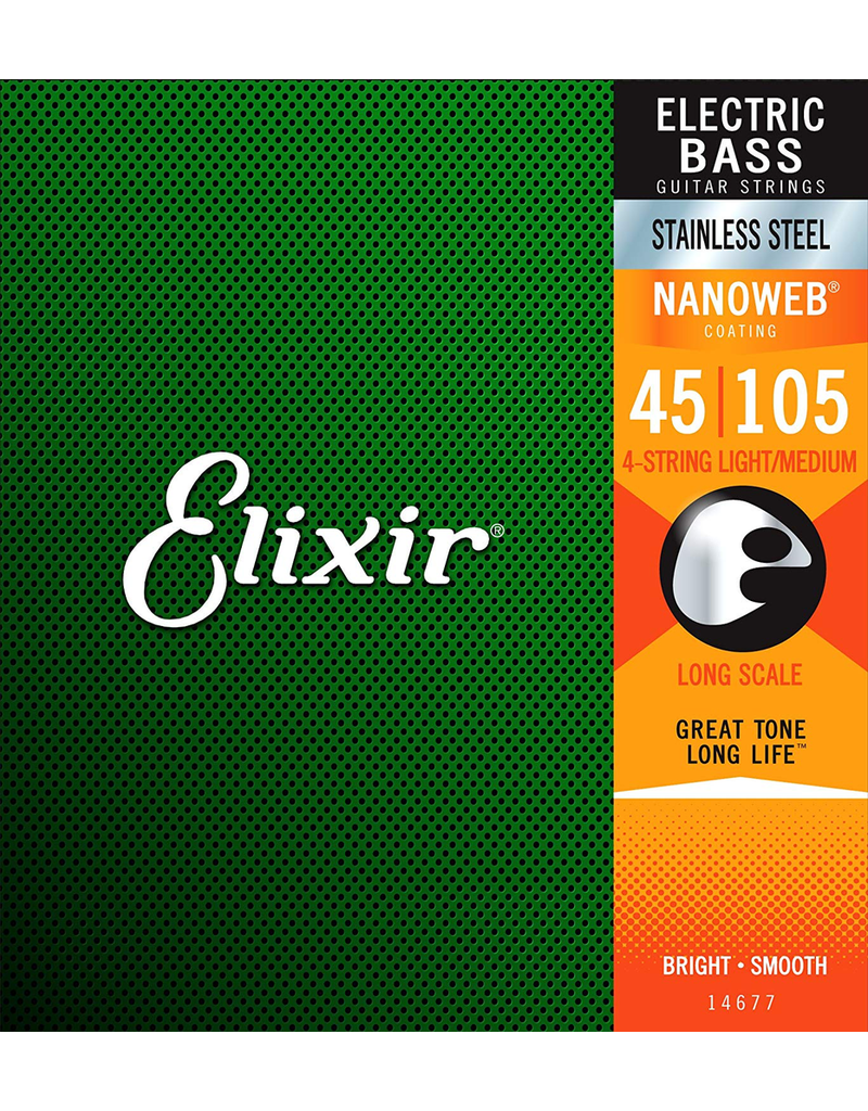 Elixir 45-105 Nanoweb Bass Medium Elixir 14077