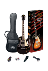 SX LP Style Electric Guitar Kit, Black